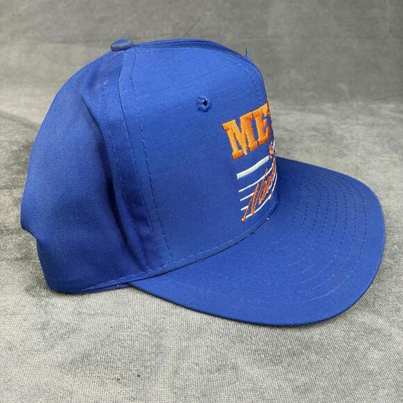 Vintage New York Mets Snapback Hat Mens Blue Orange MLB Baseball 90s - Picture 3 of 8